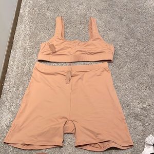 Skims Swimwear! Bikini Top and swim shorts! Brand new! Color is sienna! NWT!